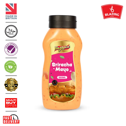 Peri Peri Sriracha Mayo 520ml, Spicy Chilli Garlic Mayonnaise, Dip and Dressing