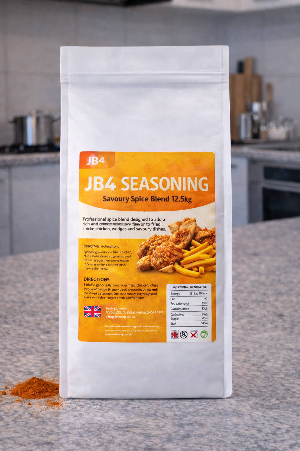 JB4 Seasoning – Savoury Chicken & Chip Seasoning Mix (15kg)