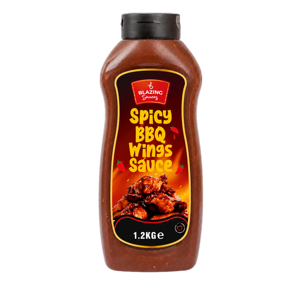 Blazing Spicy BBQ Wings Sauce 1.2kg, Smoky Chilli Glaze & Marinade