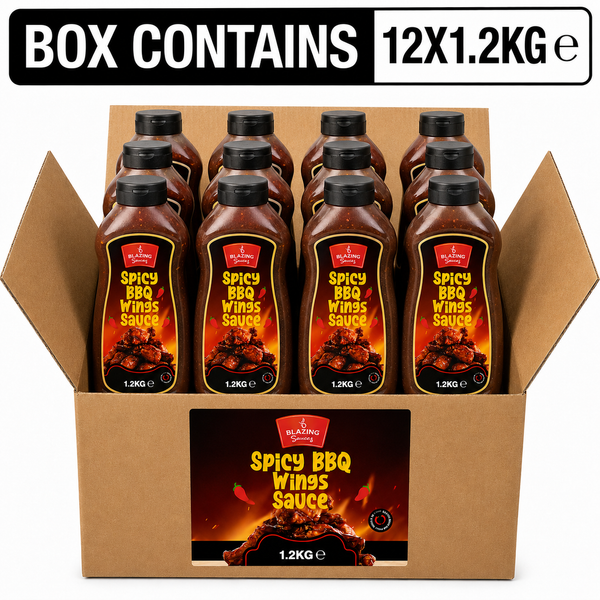 Blazing Spicy BBQ Wings Sauce 1.2kg, Smoky Chilli Glaze & Marinade