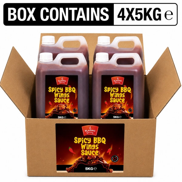 Blazing Spicy BBQ Wings Sauce 5kg, Smoky Chilli Glaze & Marinade