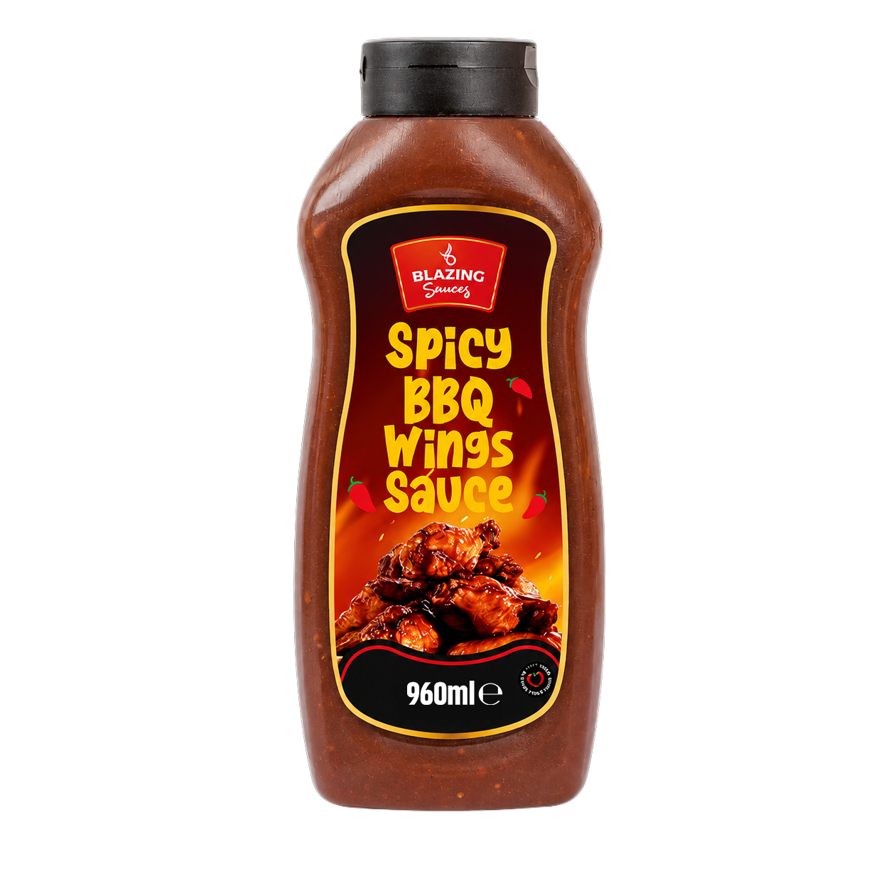 Blazing Spicy BBQ Wings Sauce 960ml, Smoky Chilli Glaze & Marinade