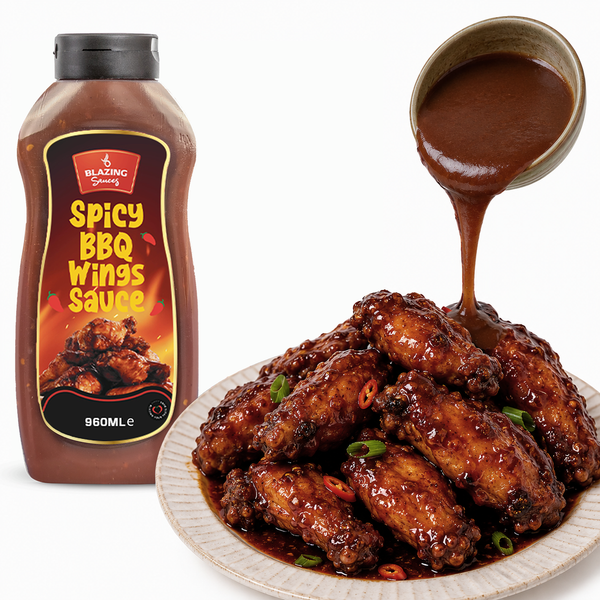 Blazing Spicy BBQ Wings Sauce 1.2kg, Smoky Chilli Glaze & Marinade