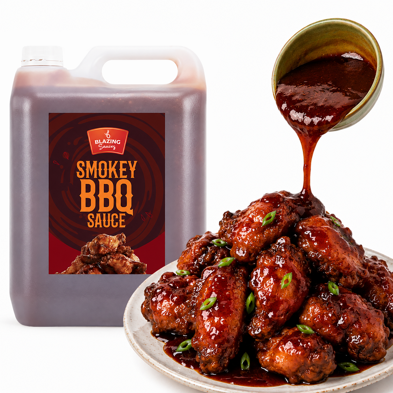 Blazing Smokey BBQ Sauce 6kg, Smokey Chilli Glaze & Marinade