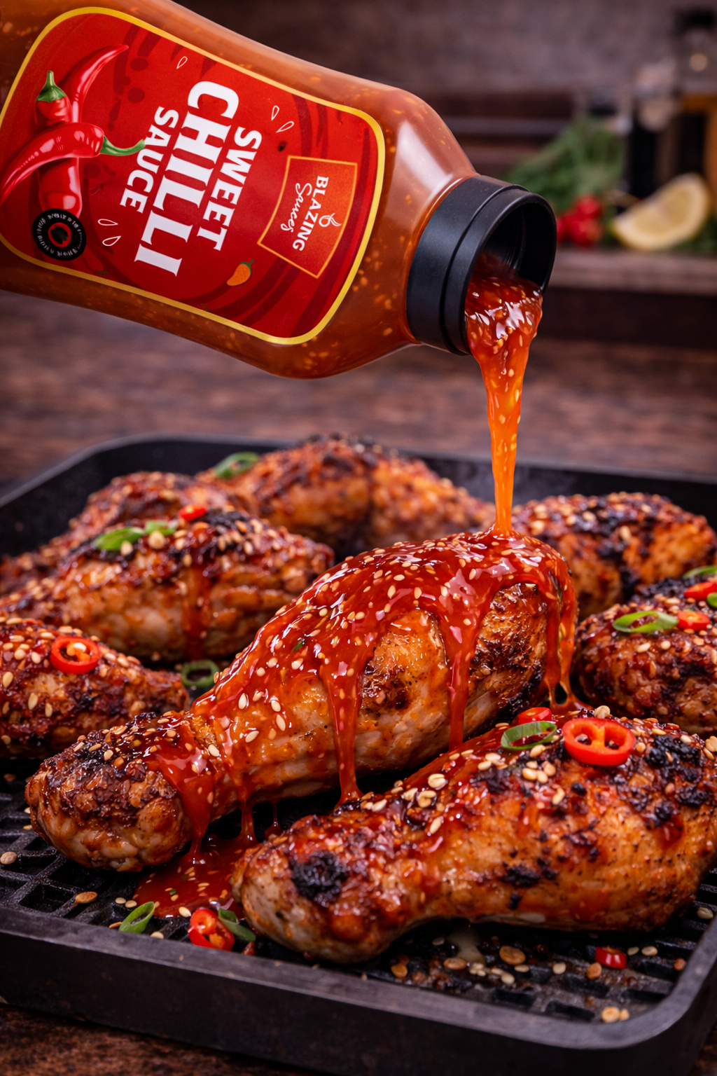 Blazing Sweet Chilli Sauce 520ml, Dip, Glaze & Marinade