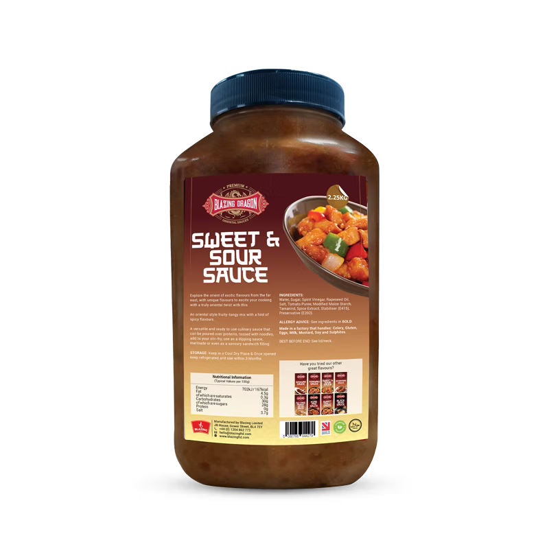 Blazing Sweet & Sour Sauce 2.25kg – Wholesale Chinese Style Cooking Sauce