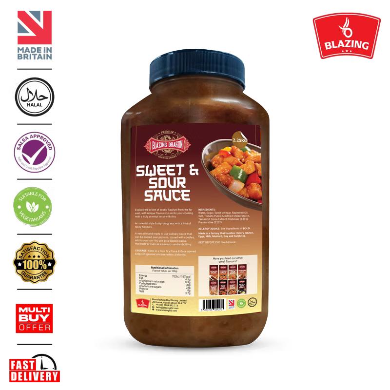 Blazing Sweet & Sour Sauce 2.25kg – Wholesale Chinese Style Cooking Sauce