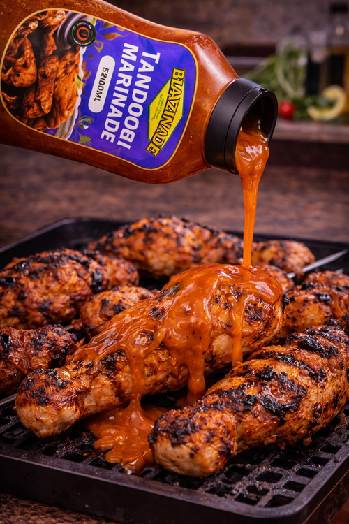 Blazing Tandoori Marinade Sauce 520ml for Chicken, Meat and Vegetables