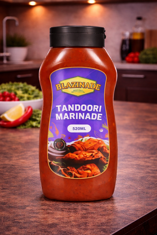 Blazing Tandoori Marinade Sauce 520ml for Chicken, Meat and Vegetables