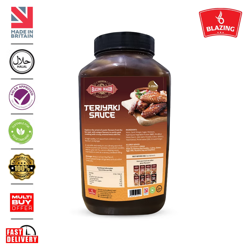 Blazing Teriyaki Sauce 2.25kg – Wholesale Japanese Style Glaze & Marinade