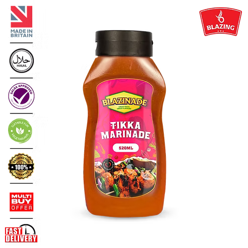 Blazing Tikka Marinade Sauce 520ml for Chicken, Meat and Vegetables