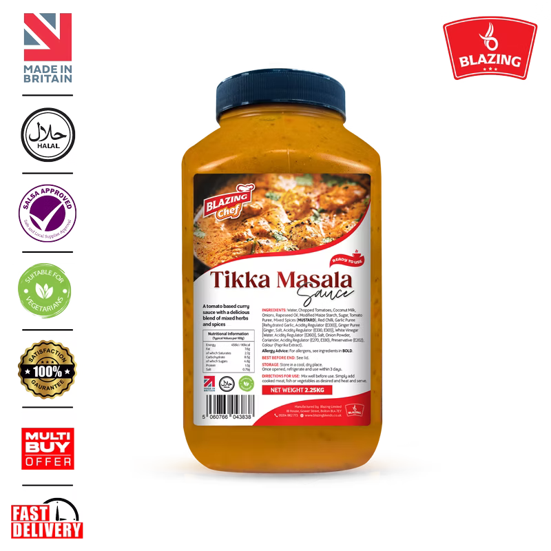Blazing Tikka Masala Sauce 2.25kg, Creamy & Spiced Ready-to-Use Curry Sauce