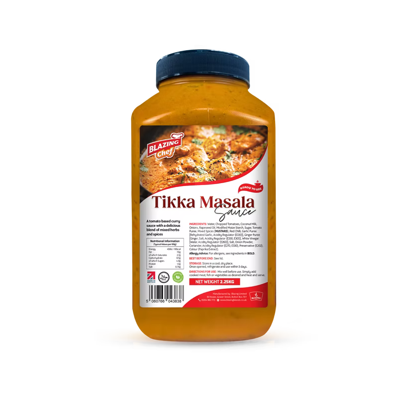 Blazing Tikka Masala Sauce 2.25kg, Creamy & Spiced Ready-to-Use Curry Sauce
