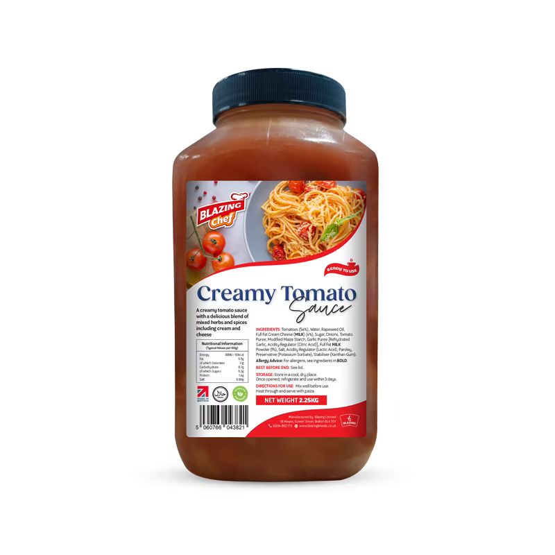 Blazing Creamy Tomato Pasta Sauce 2.25kg, Rich Ready-to-Use Cooking Sauce
