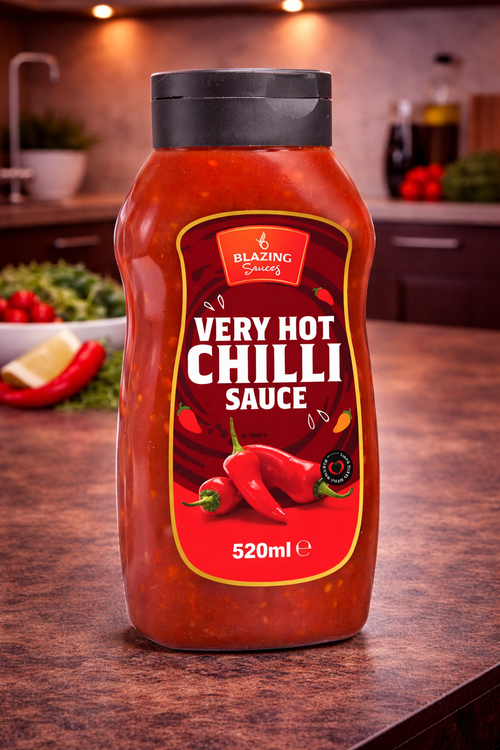 Very Hot Chilli Sauce 520ml for Chicken, Meat & Veg