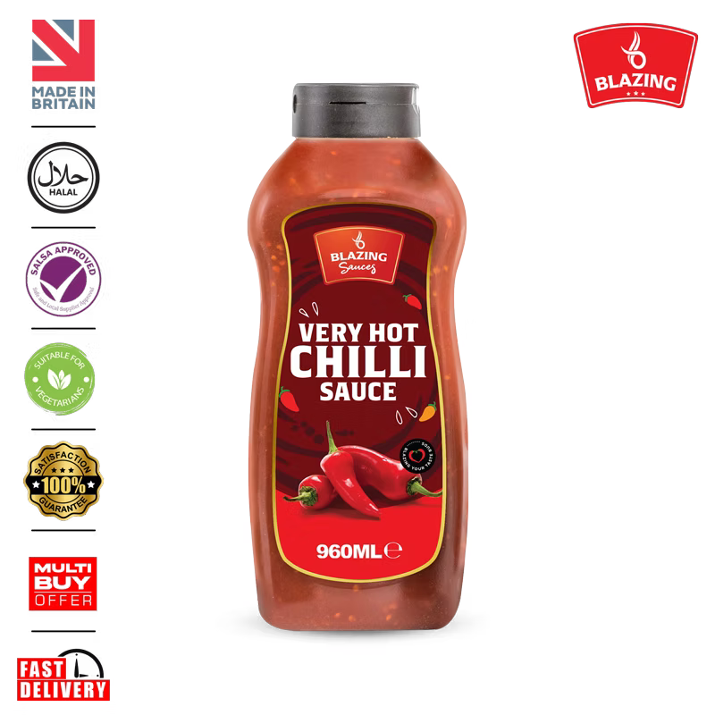 Very Hot Chilli Sauce 960ml for Chicken, Meat & Veg