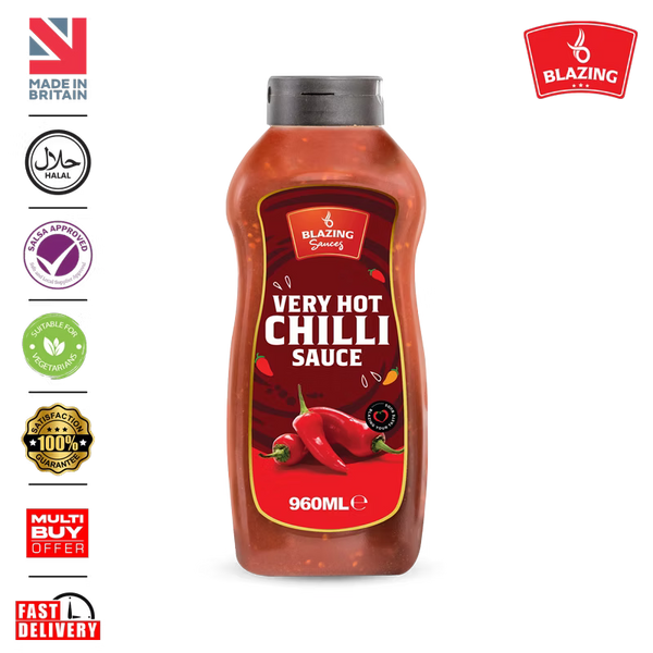 Very Hot Chilli Sauce 960ml for Chicken, Meat & Veg