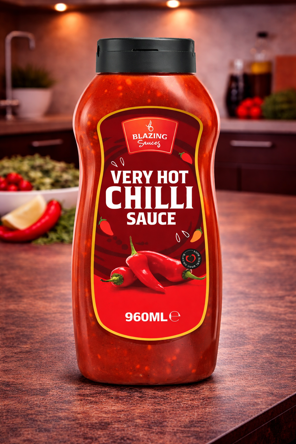 Very Hot Chilli Sauce 960ml for Chicken, Meat & Veg