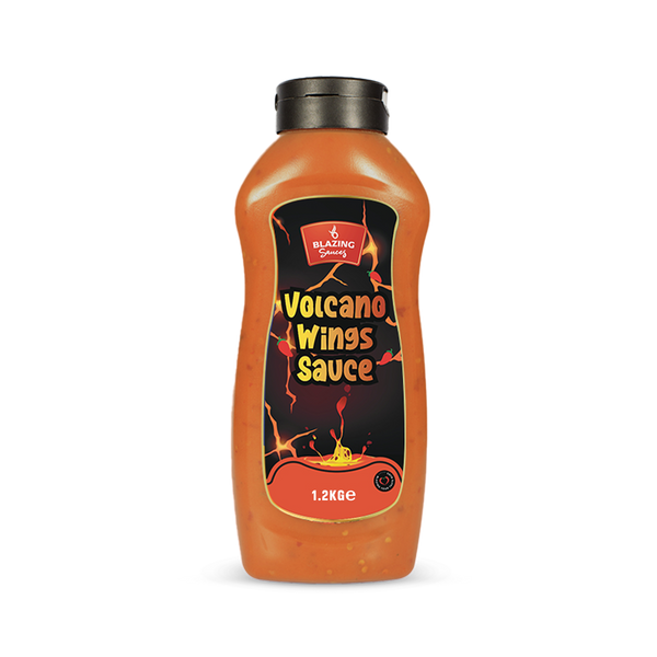 Blazing Volcano Chicken Wings Sauce 1.2KG, Hot and Tangy Wing Sauce, Dip and Dressing