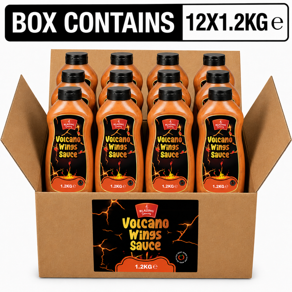 Blazing Volcano Chicken Wings Sauce 1.2KG, Hot and Tangy Wing Sauce, Dip and Dressing