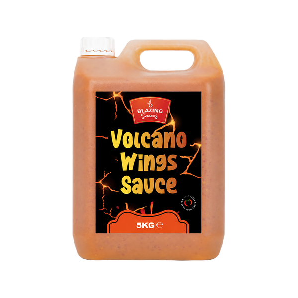 Blazing Volcano Chicken Wings Sauce 5kg, Hot and Tangy Wing Sauce, Dip and Dressing