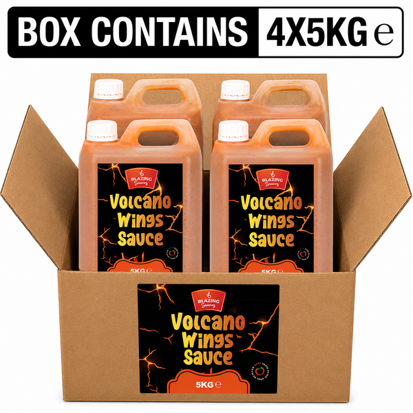 Blazing Volcano Chicken Wings Sauce 5kg, Hot and Tangy Wing Sauce, Dip and Dressing