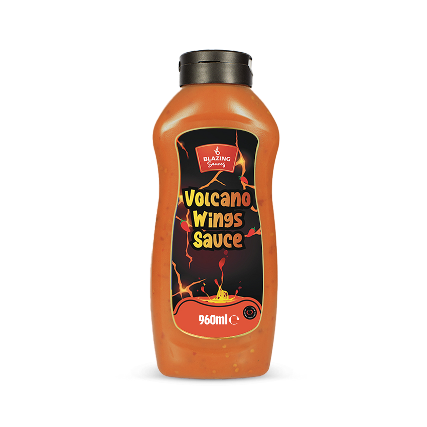 Blazing Volcano Chicken Wings Sauce 960ml, Hot and Tangy Wing Sauce, Dip and Dressing