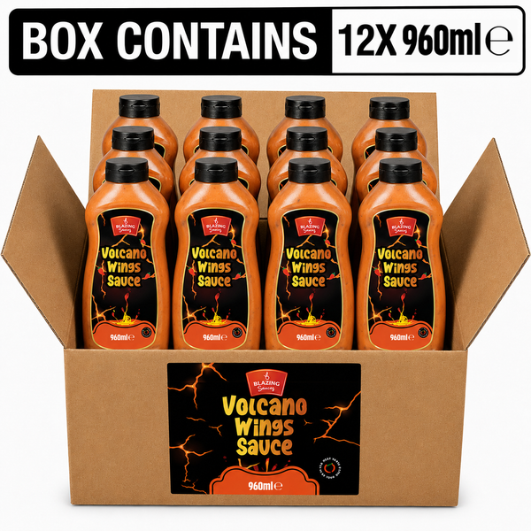 Blazing Volcano Chicken Wings Sauce 960ml, Hot and Tangy Wing Sauce, Dip and Dressing