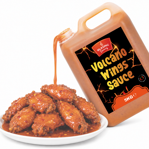 Blazing Volcano Chicken Wings Sauce 5kg, Hot and Tangy Wing Sauce, Dip and Dressing