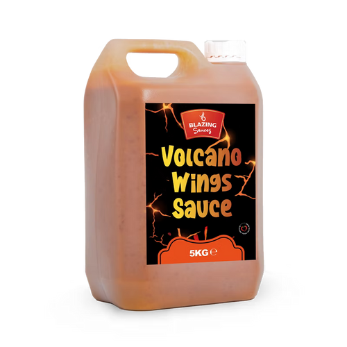 Blazing Volcano Chicken Wings Sauce 5kg, Hot and Tangy Wing Sauce, Dip and Dressing