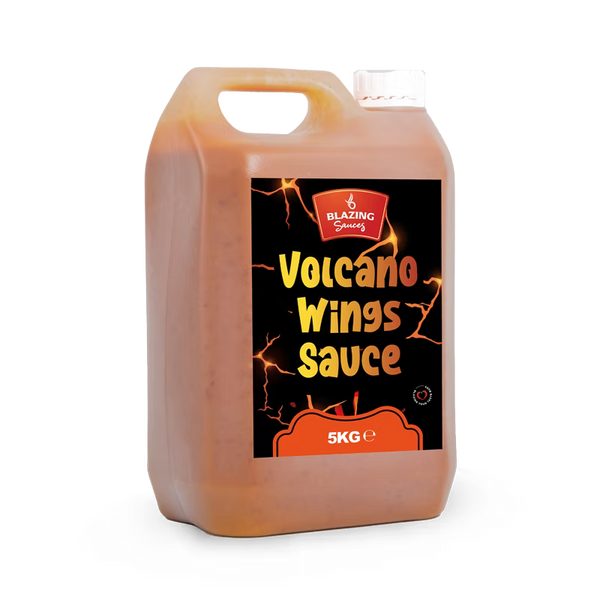 Blazing Volcano Chicken Wings Sauce 5kg, Hot and Tangy Wing Sauce, Dip and Dressing