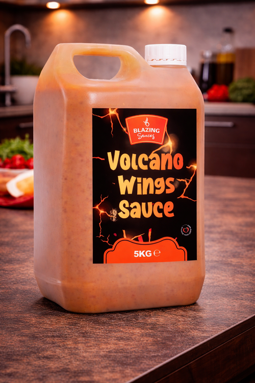 Blazing Volcano Chicken Wings Sauce 5kg, Hot and Tangy Wing Sauce, Dip and Dressing