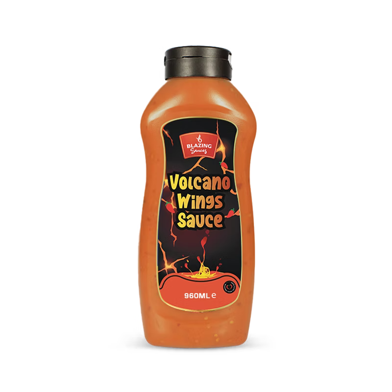 Blazing Volcano Chicken Wings Sauce 960ml, Hot and Tangy Wing Sauce, Dip and Dressing