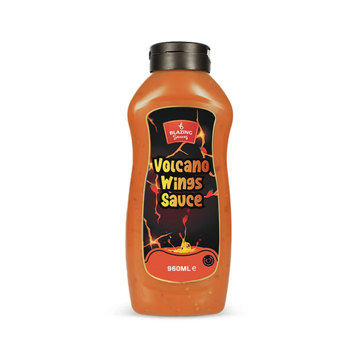Blazing Volcano Chicken Wings Sauce 960ml, Hot and Tangy Wing Sauce, Dip and Dressing